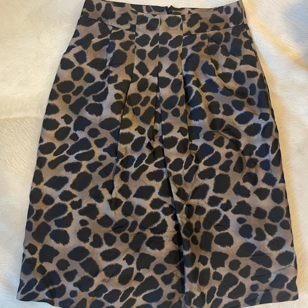 Rebecca Taylor silk leopard skirt size 4